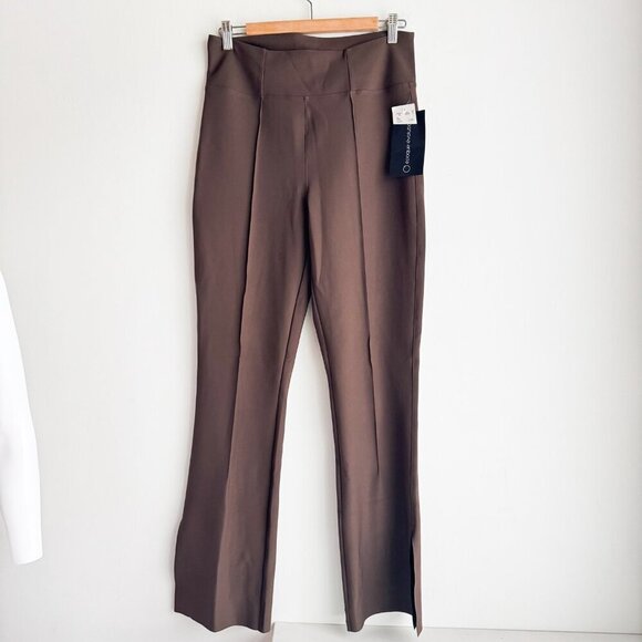Epoque Evolution Jet Set flare  Side Slit Pants Brown 10 - Picture 2 of 13